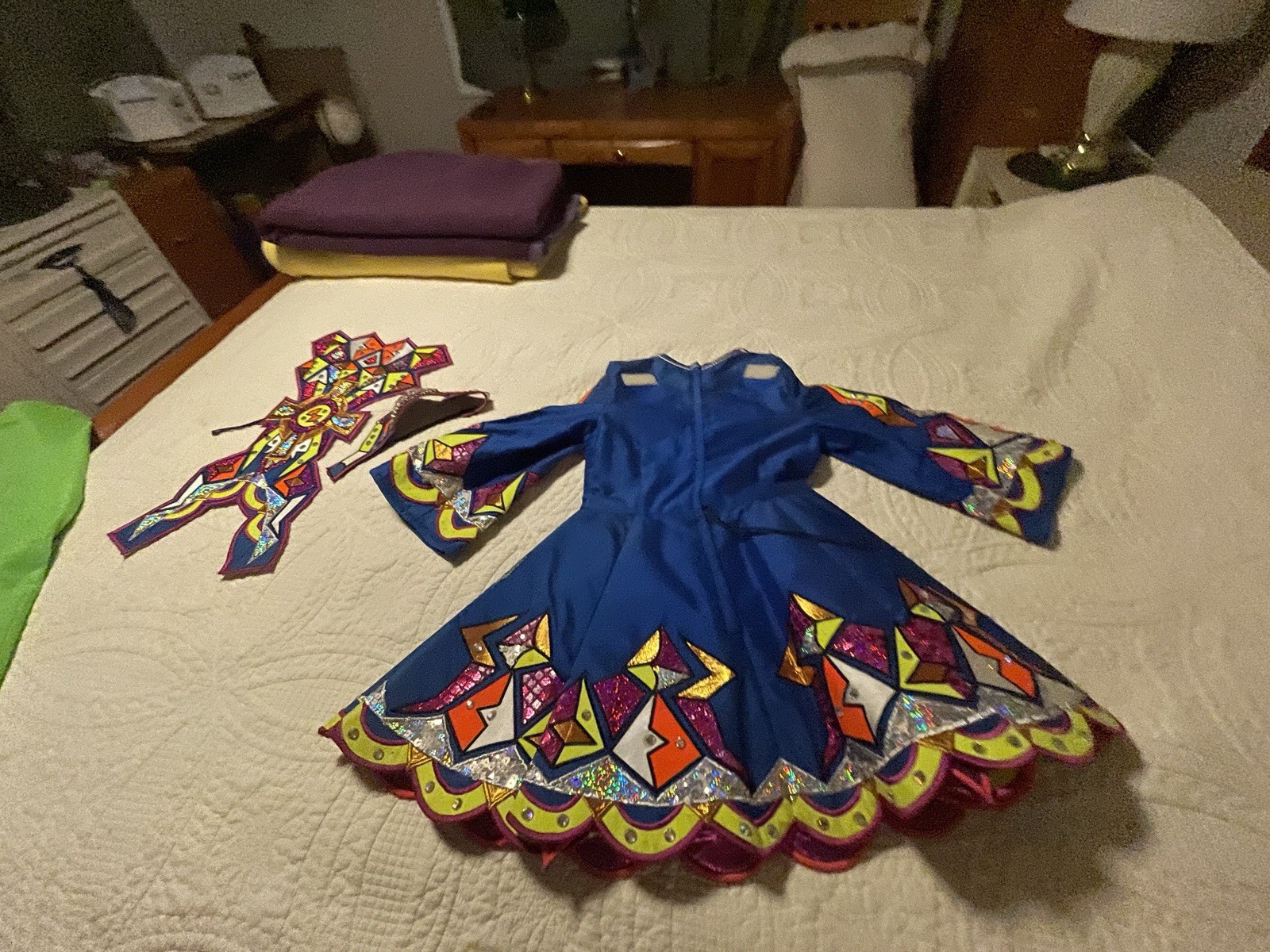 blue irish dance dress Vintage Solo Mardi Gras Costume Blu… Size:Made-to-Measure Category: one + done kkaptures_ stunning from day