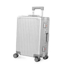 All Aluminum Carry On Luggage 22x14x9 Airline Approved Heavy 20-Inch Silver