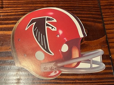 Vtg 1970s Atlanta Facons NFL RIDDELL Football Helmet CARDBOARD Sign Plaque