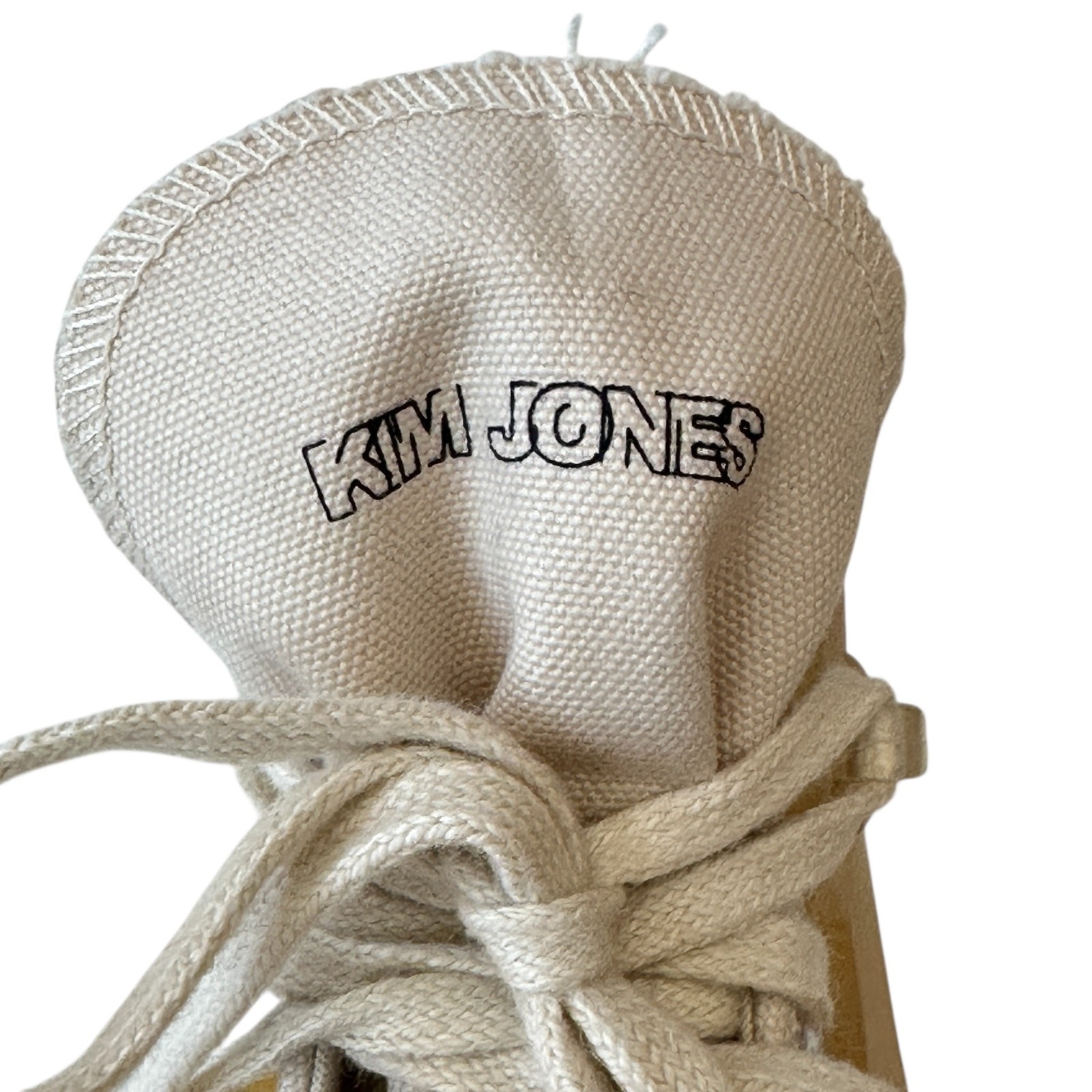 Converse x Kim Jones Sneakers Cream Black High Top Canvas Shoes Men's 6 Womens 8 thumbnail 9