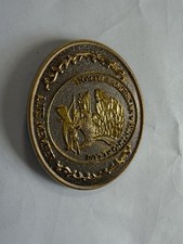 Vintage North American Hunting Club Life Member Gold/Silver Belt Buckle-Eagle