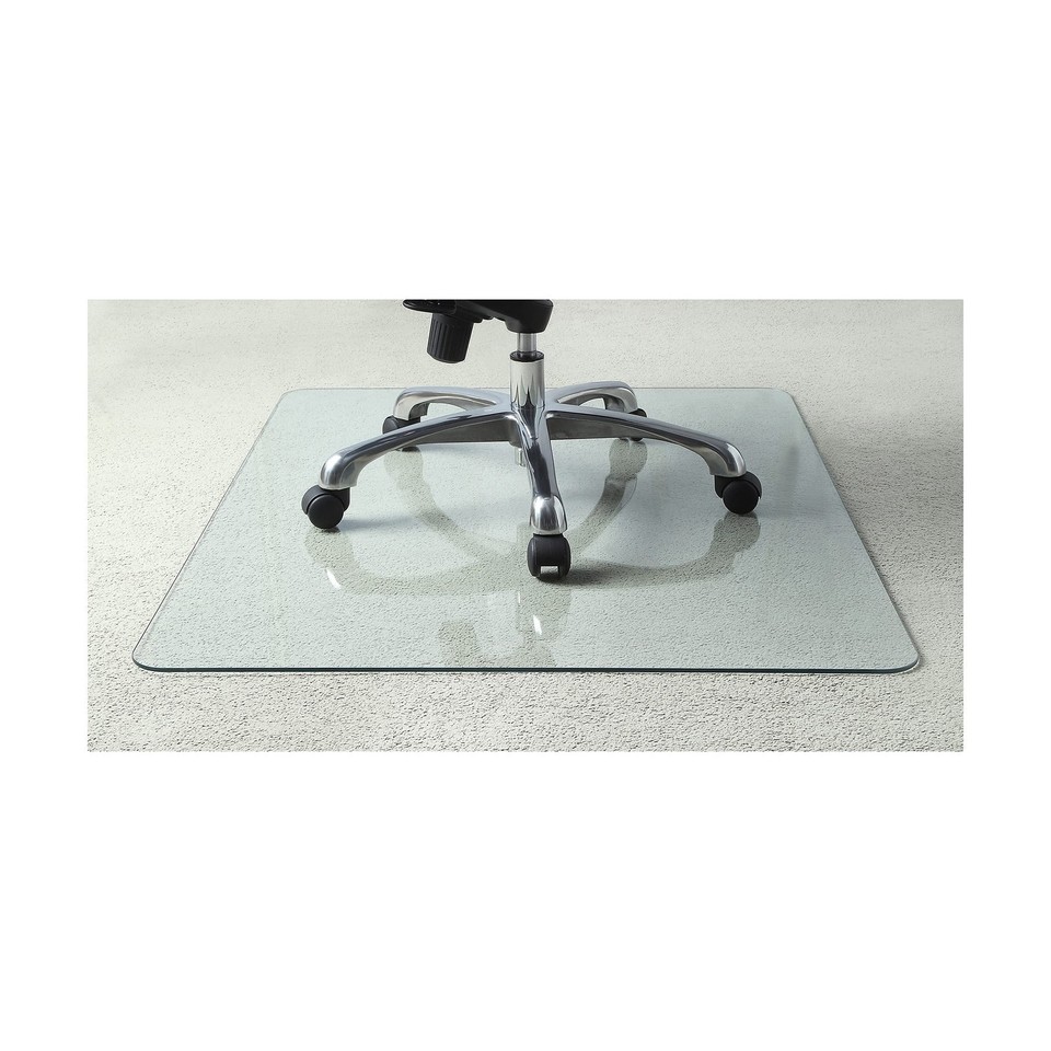 Rolling Picture Add Lorell Clear Glass Office Chair Mat 48x60