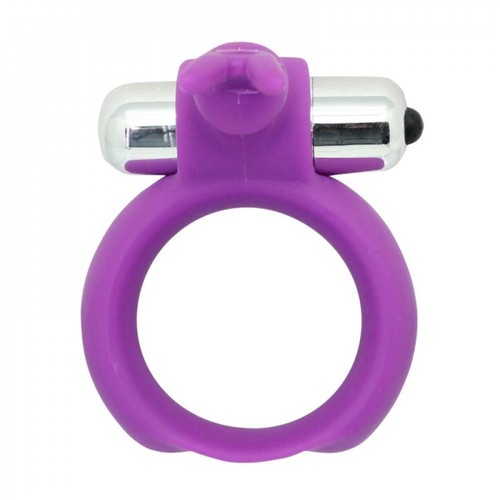 Anello vibratore rabbit stimolazione clitoride ritardante uomo in Silicone - Foto 3 di 4