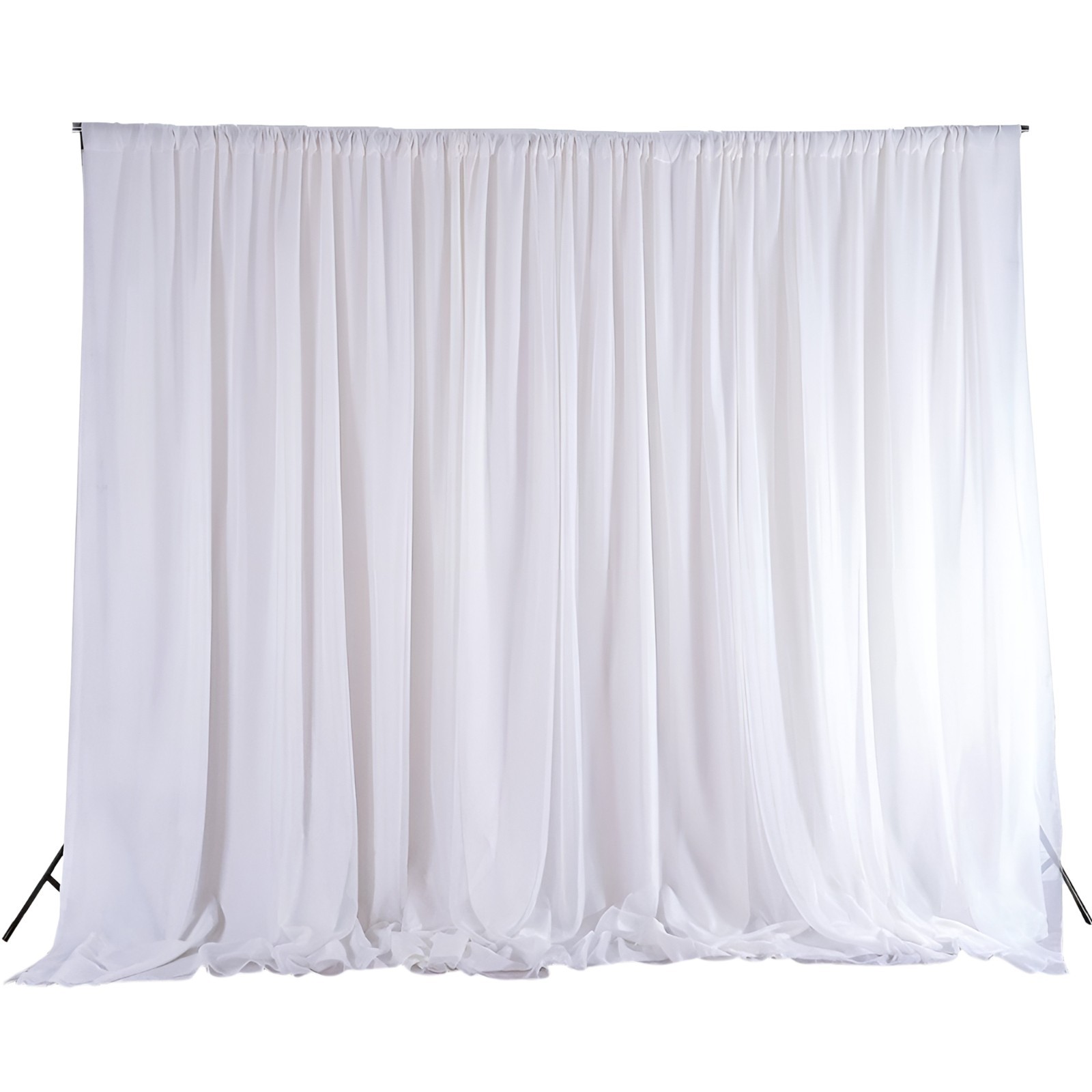 Hielo Seda Blanco Telón de Fondo Cortinas Banquete de Boda Fiesta Etapa