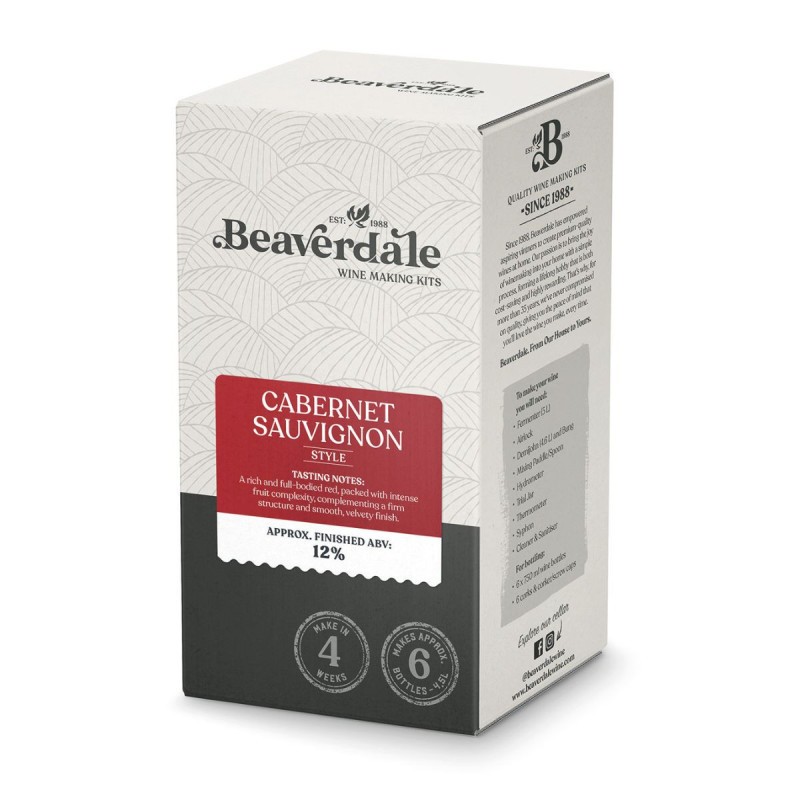 Beaverdale Cabernet Sauvignon Red Wine Kit 6 Bottle Homebrew Wine Making Brewing