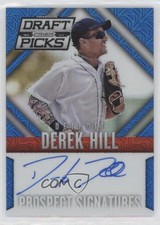 2014 Panini Prizm Perennial Draft Picks Blue Mojo 61/75 Derek Hill #23 Auto 0l2