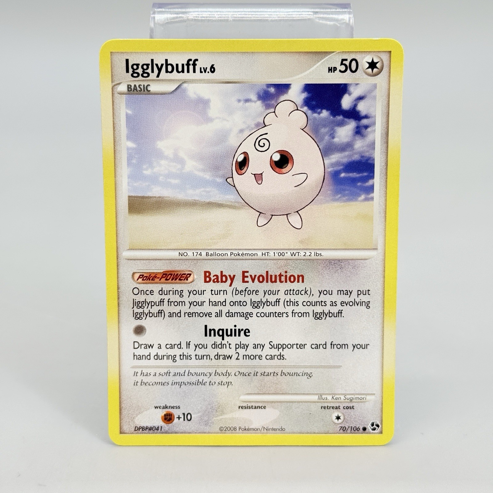 Pokémon Diamond Pearl Igglybuff 70/106 Common Great Encounters LP TCG Card