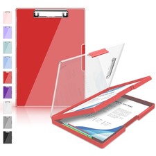 Dry Erase Nursing Clipboard With Dual Storage 8.5x11 Heavy Duty Clear
