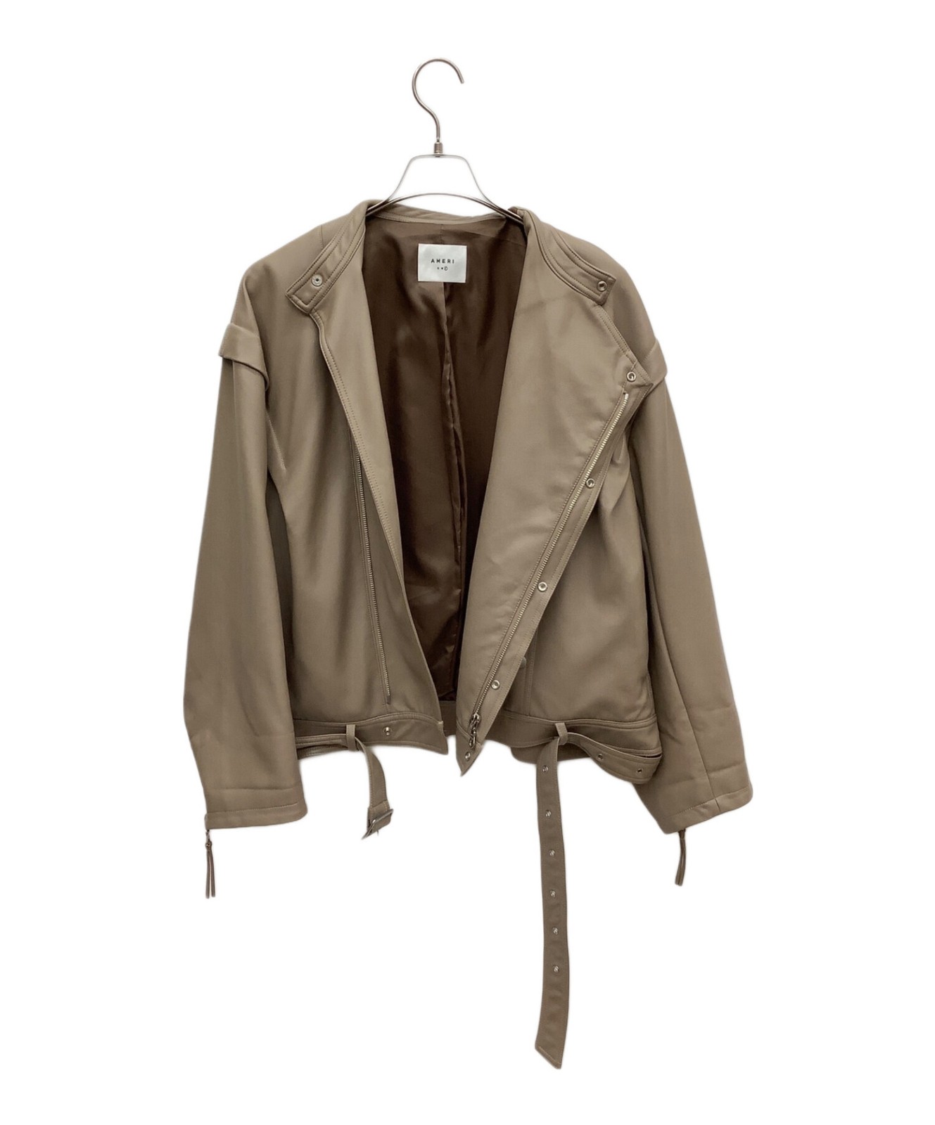 Ameri faux leather jacket F beige Ext+++ - image 3