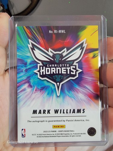 2022-23 NBA Hoops MARK WILLIAMS RC Rookie Ink Auto #RI-MWL Charlotte Hornets - Picture 4 of 4