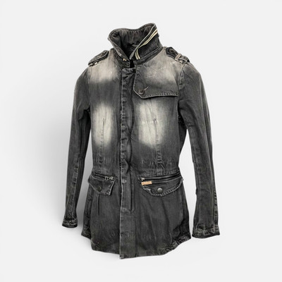 KHUJO Damen Jeansjacke Schwarz/Grau S