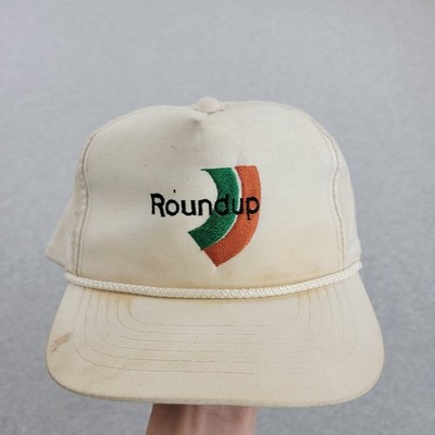 Roundup Snapback Hat Mens VTG 70s Youngan Hat Co Rope Embroidery Ball Cap