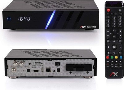 AX HD61 4K UHD Digital Linux Twin Satreceiver mit 2X DVB-S2X Tuner, PVR Aufnahme