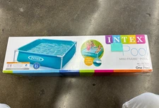 Intex Mini Frame Pool 48"x48" Square Kids Wading Kiddie Swimming Pool Blue [NEW]