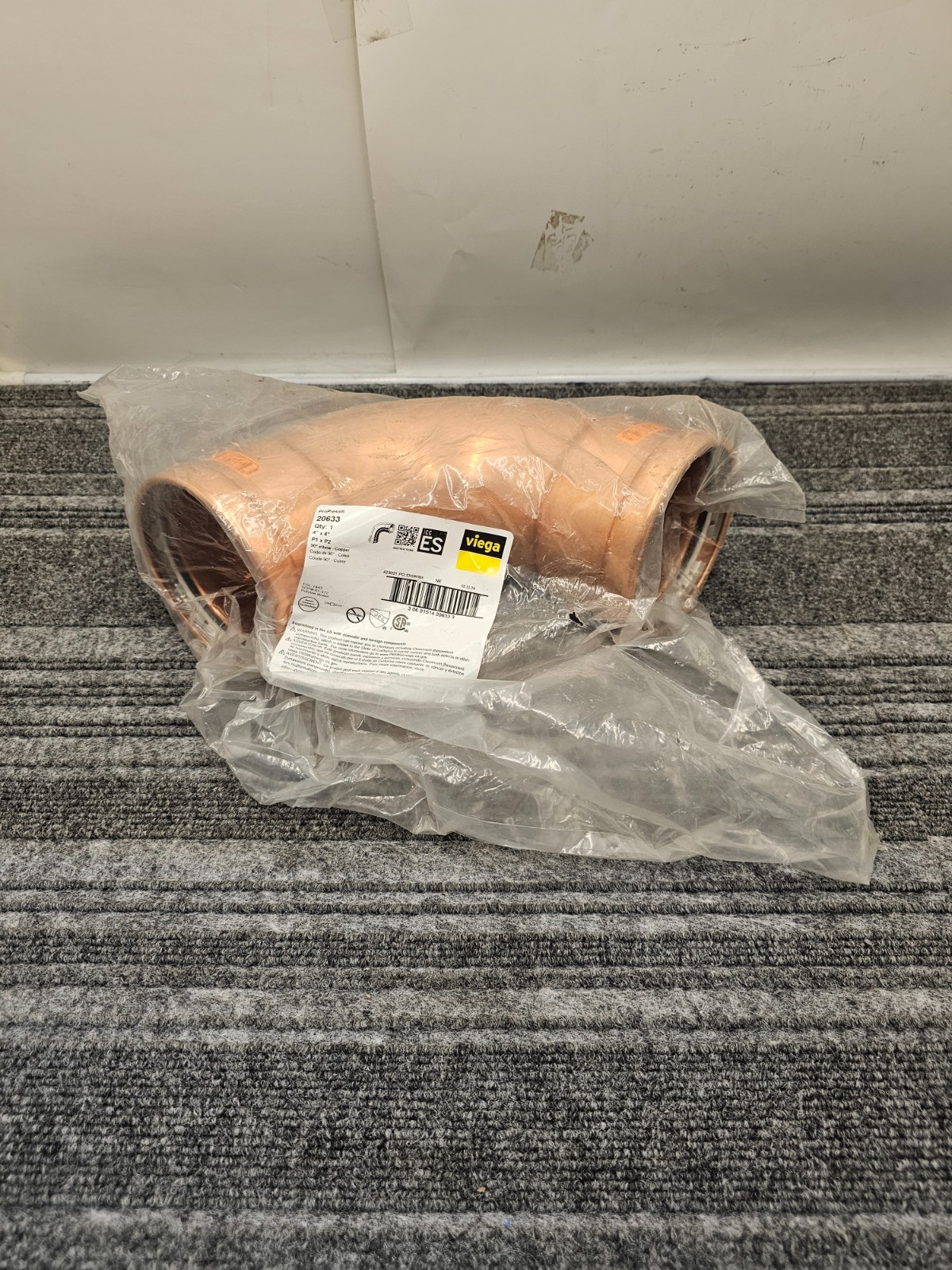 Viega ProPress 20633 Copper 90-Degree 4" x 4" Elbow