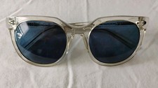 Von Zipper Wooster Clear Round Sunglasses Blue Lens Sample Not original Case