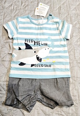NEU Einteiliger Baby-Overall Shorts + T-shirt Gr.68 