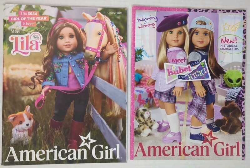 American girl catalog lot from 2023 Lila  Isabel Nicki
