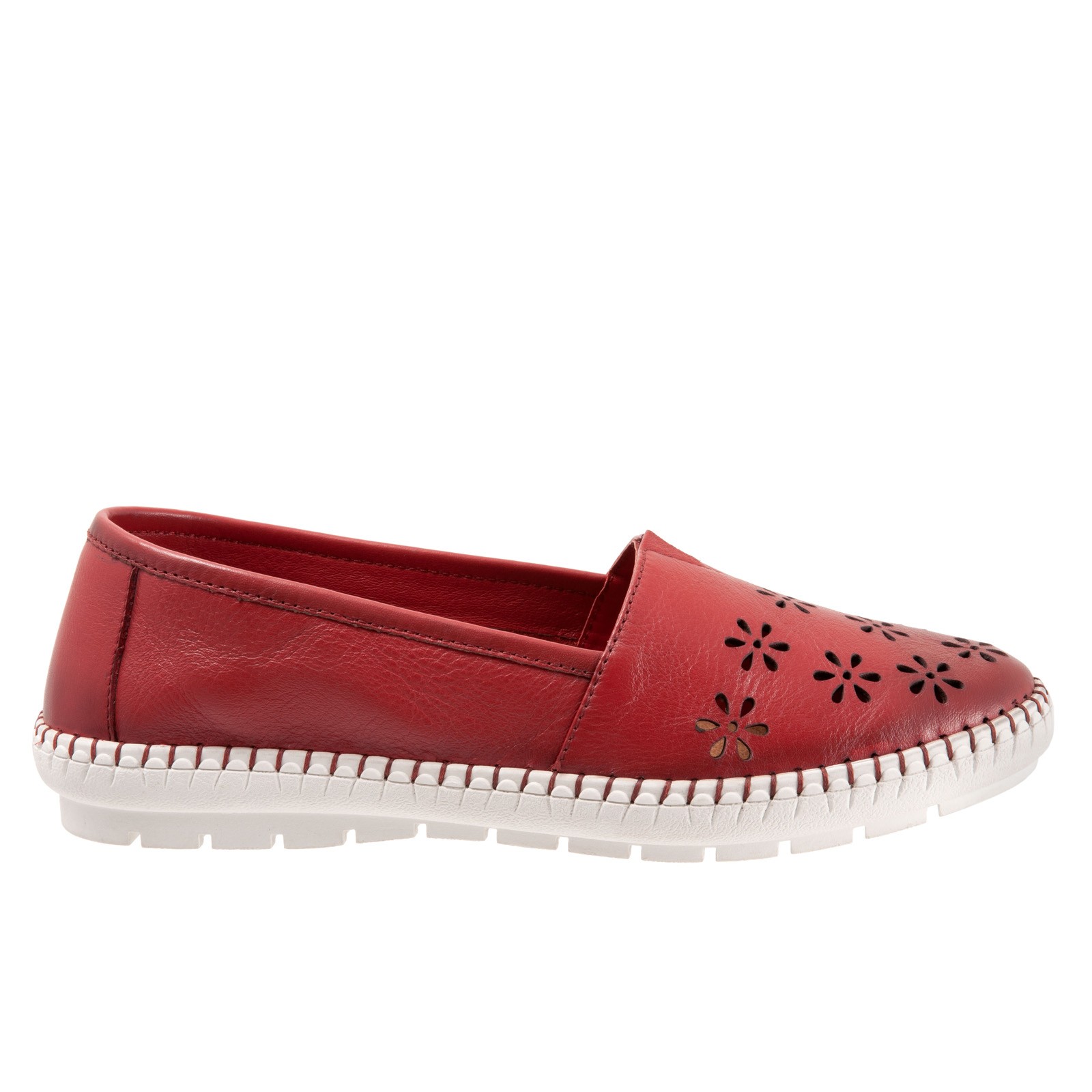 Trotters Rosie T2233-600 Womens Red Leather Slip On Loafer Flats Shoes 5 17590₽