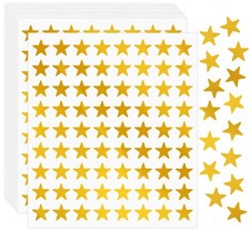 Star Stickers - 2520 PCS 0.6" Foil Metallic for 2520PCS, Gold