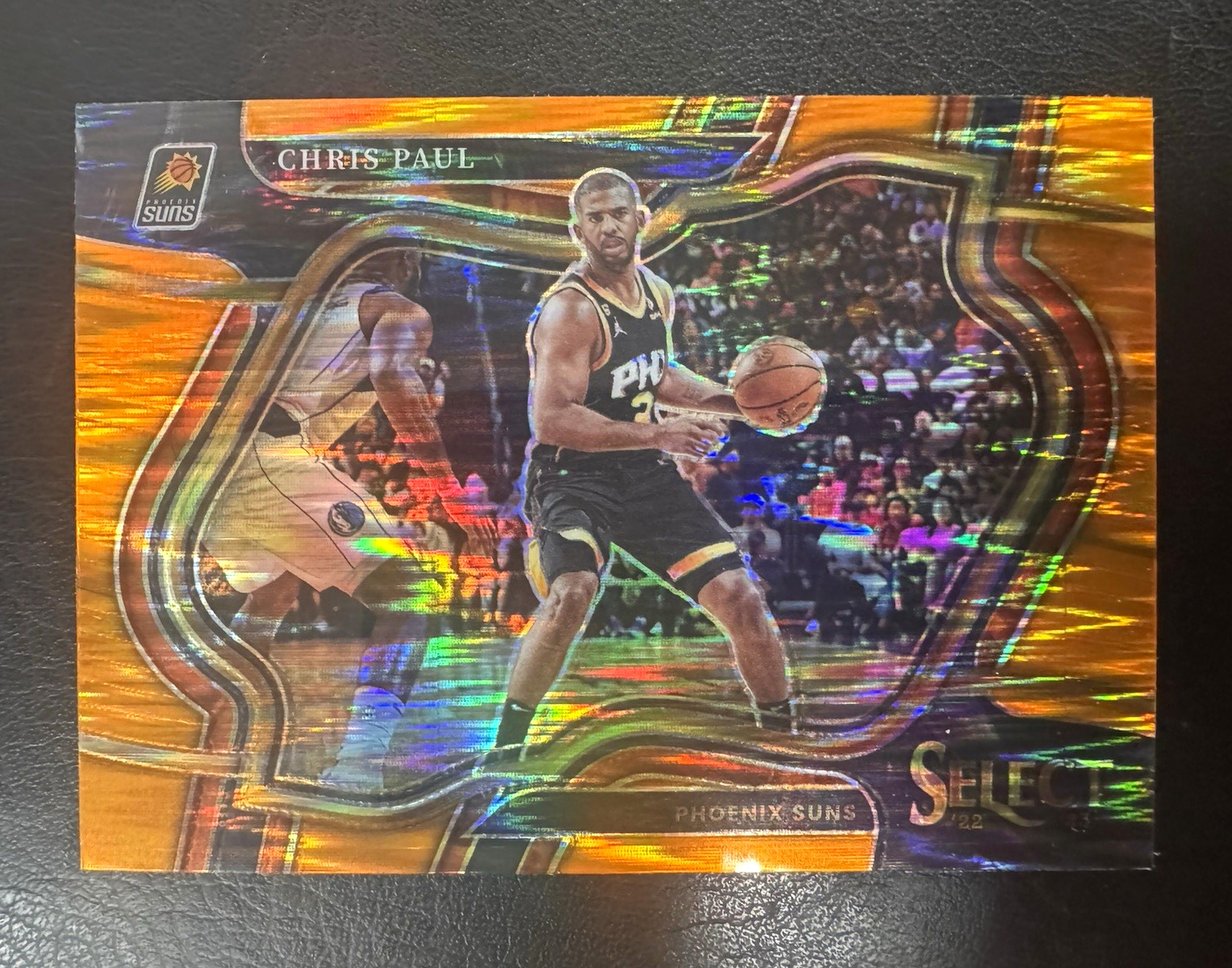 Panini Select 2022-23 Chris Paul Courtside Orange Flash Prizm #250 Suns