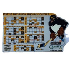 Pittsburgh Penguins 1997-98 Magnet Schedule Magnetic NHL