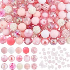 DIY Beads Set - 110pcs Colorful Bubblegum Beads for Necklaces or Garlands