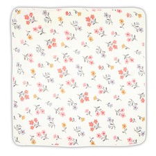 Stephan Baby Hooded Towel Floral 29" Cotton Velour Terry Square