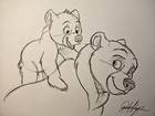 Disney Brother Bear Koda Kenai Character Rough Drawing/Sketch Signed Animation  — photo 1