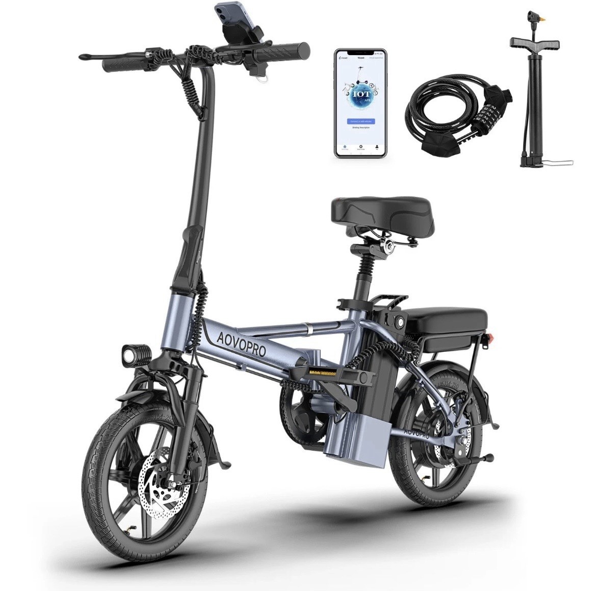 (New) AOVOPRO EB60PRO Folding Electric Bike 500W 48V 15.6Ah 22mph E-bike (399.99 USD)