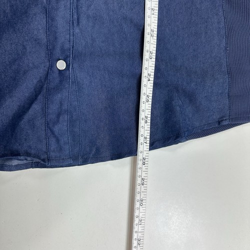 NWT NY Collection Chambray Snap Close Shirt Womens XL Roll-Tab Sleeve Blue - Picture 6 of 6
