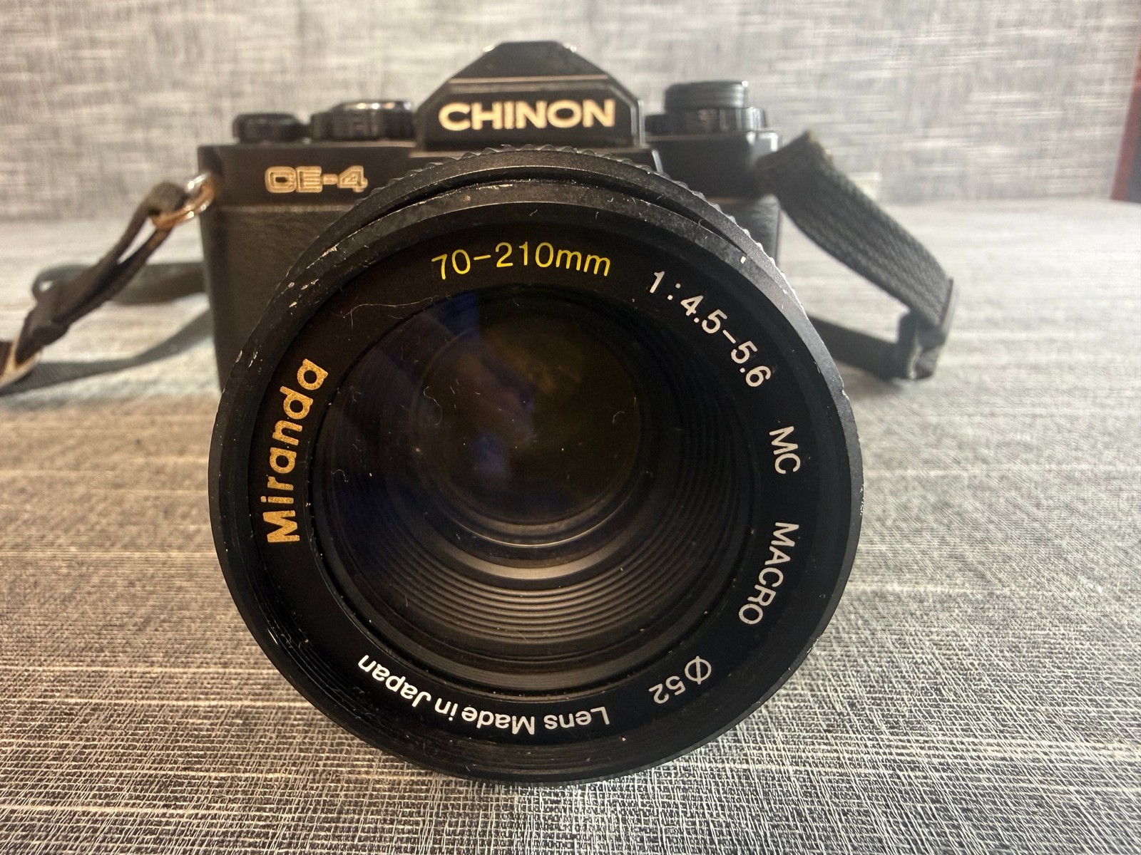 Chinon CE-4 SLR Film Camera with Miranda Lens 70-210mm Macro Untested image 2