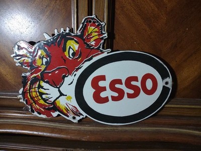 Vtg Large Esso Gasoline 18