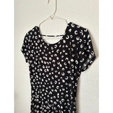 Gilli Animal Print Short Sleeve Open Back Dress Casual Preppy Summer Chic Classy
