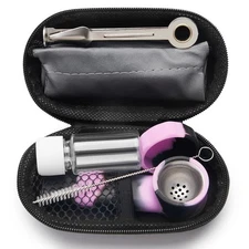 3.5" Silicone Tobacco Smoking Pipe with Lid Storage Box and Bag Tools Hand Pipe