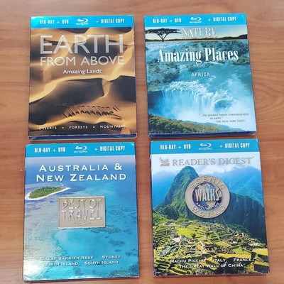 4 Destinations Documentary Blu-Rays Scenic Parks & Amazing Places Travel sealed