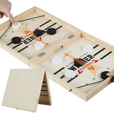 Foldable Foosball & Puck Game Table – Parent-Child Fast Sling Chess & Board Game