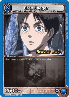 Eren Jaeger Release  - UEPR /AOT-1-026 NM - Union Arena