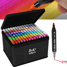 168 Colors Alcohol Dual Tip Art Markers with Carry Case for Kids & Adult Drawing