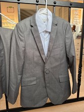 Appaman Kids Boys Two Piece Lined Classic Mod Suit with white shirt Mist Size 8