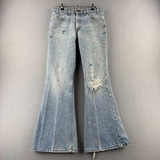 Vintage Levis Jeans Mens Fits 31x32 684 Big Bell Bottom Flare 80s Painter USA