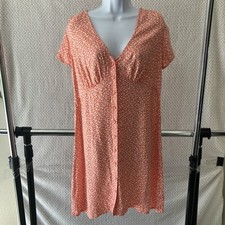 Old Navy Floral Button Front Mini Dress Medium Preppy Garden Party Cottagecore