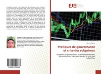 Hanene Ezzine | Pratiques De Gouvernance Et Crise Des Subprimes | Taschenbuch