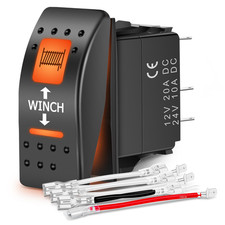 Nilight UTV Winch Rocker Switch Momentary on off 7 PIN DPDT LED Light Bar Switch