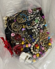 5 LBS Junk Costume Jewelry Lot Broken Tangled Repurpose Repair Vintage Craft