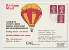 15/9/1971 UK GB Cover - Balloon Mail - Golden Eagle G-AYAM - HANDSIGNED