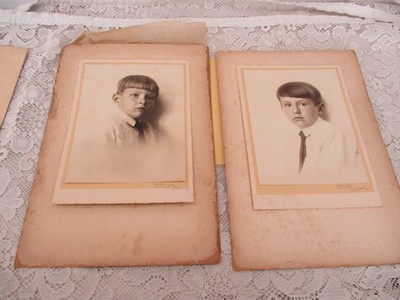 1929 signiert : ELLINGER Salzburg : 2 x Großfoto  KNABE  Echtfoto