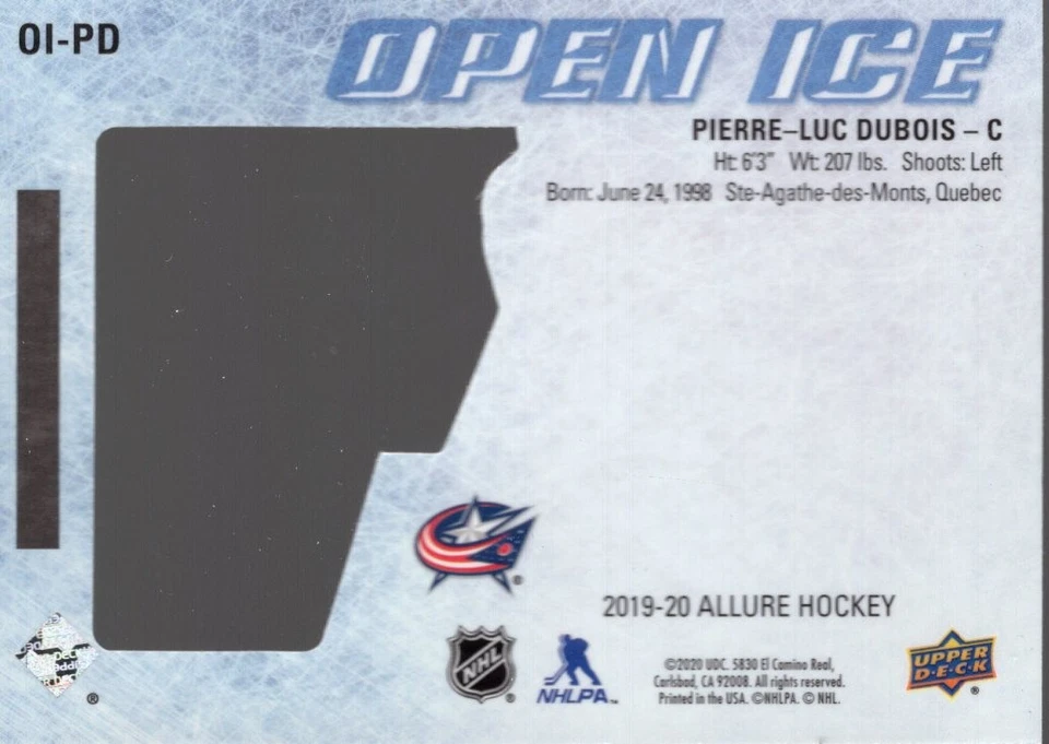 2019-20 Upper Deck Allure Open Ice #OIPD Pierre-Luc Dubois - HKY - Image 2 of 2