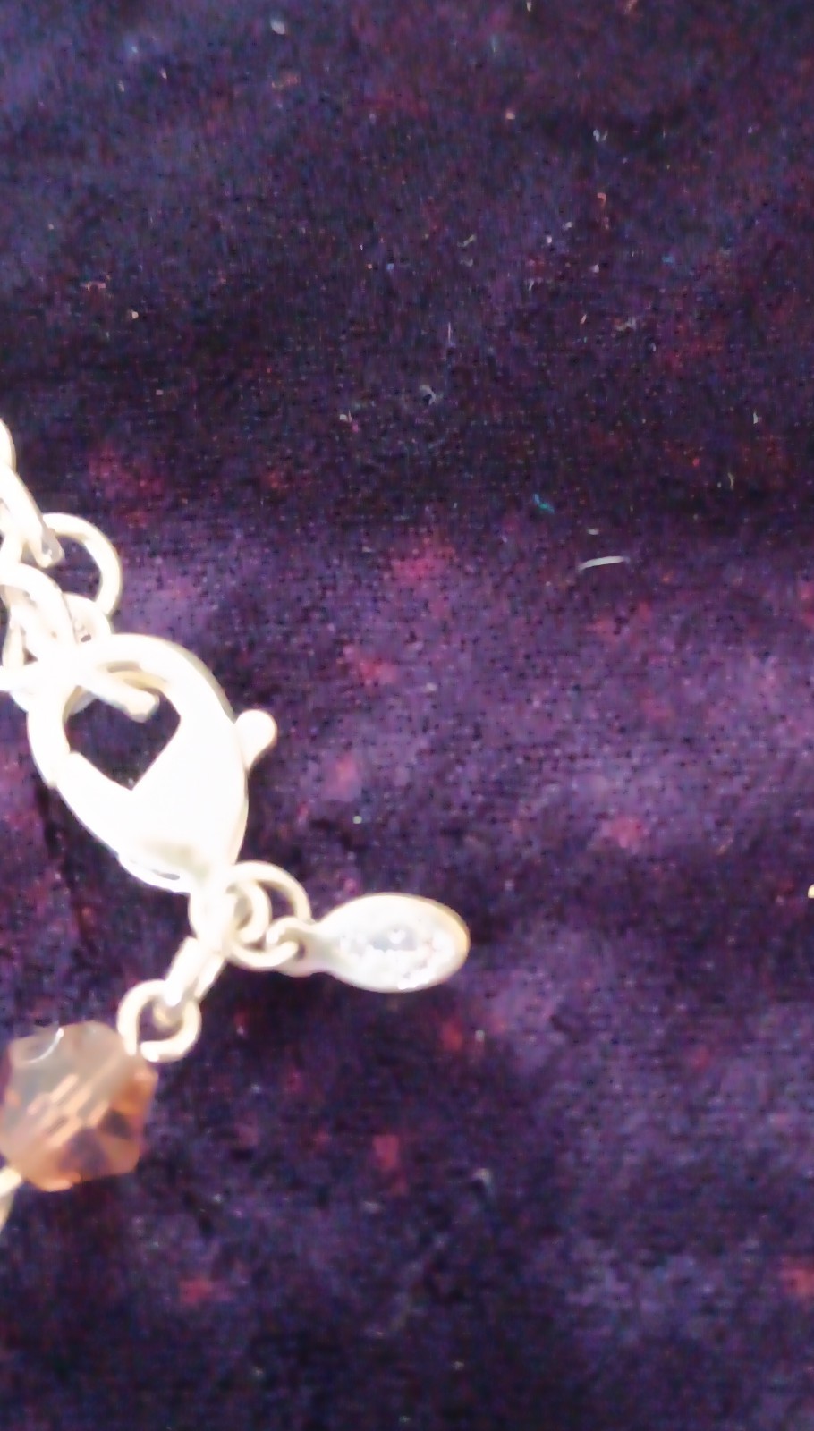 Chunky Necklace with Rectangular Brown Beige Ston… - image 3