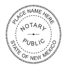 State of New Mexico  Custom Round Self-Inking Notary Public Stamp Ideal 400R